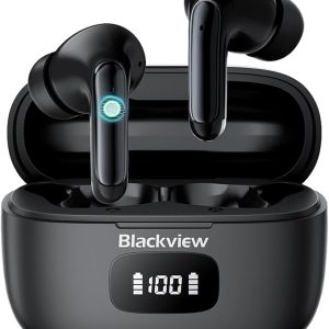 Blackview Wireless Noise Canceling Earbuds in Ear Headphones Wireless Bluetooth 5.3, Ear Buds Built-in Mic Sports Earbuds IPX7 Waterproof,56H Playtime LED Power Display for Android/iOS Phone